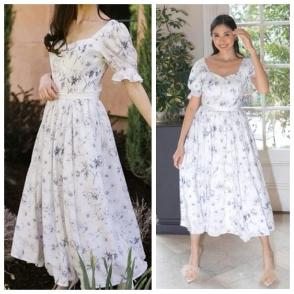 Floral White Dress